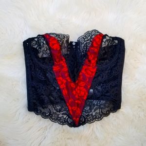 Vintage Christian Dior Black and Red Corset